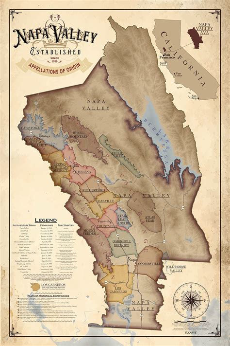 Napa Valley Maps and Orientation - Napa Valley Map napa valley on a map