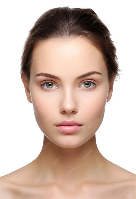Premium Photo | Photo front view portrait of clear skin beautiful ...