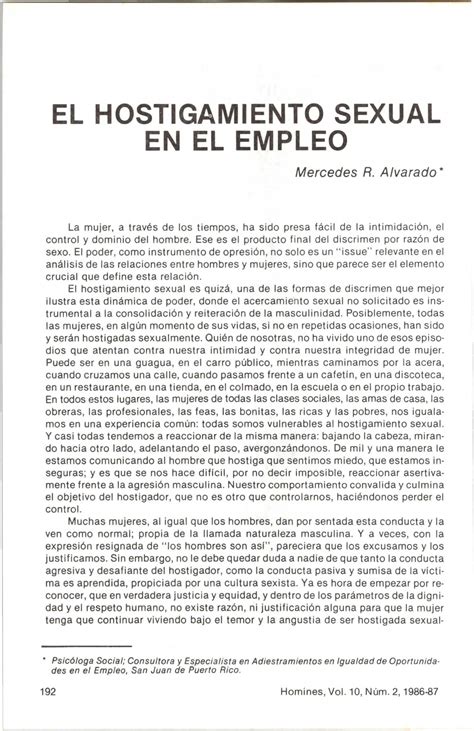 El hostigamiento sexual en el empleo - Issuu
