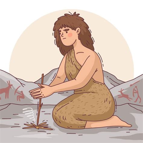 Free Vector | Hand drawn neolithic illustration