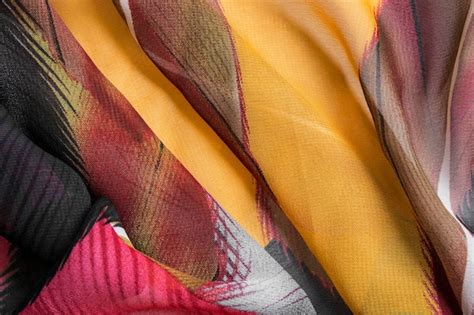 premium photo abstract colorful draped silk fabric   background
