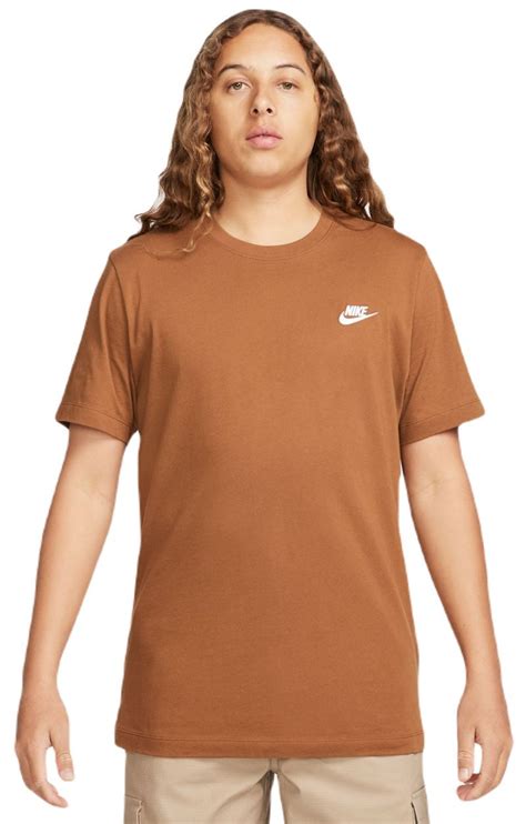 Мужская теннисная футболка Nike Sportswear Club T-Shirt - Коричневый ...