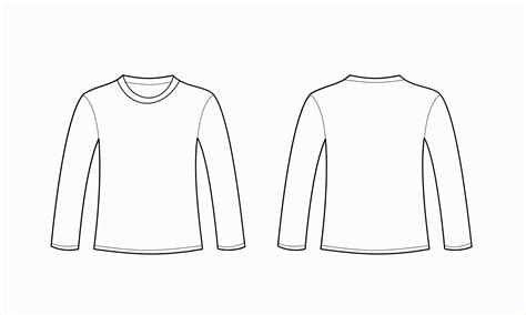 Free Long Sleeve Shirt Template Of Ls T Shirt Template ...