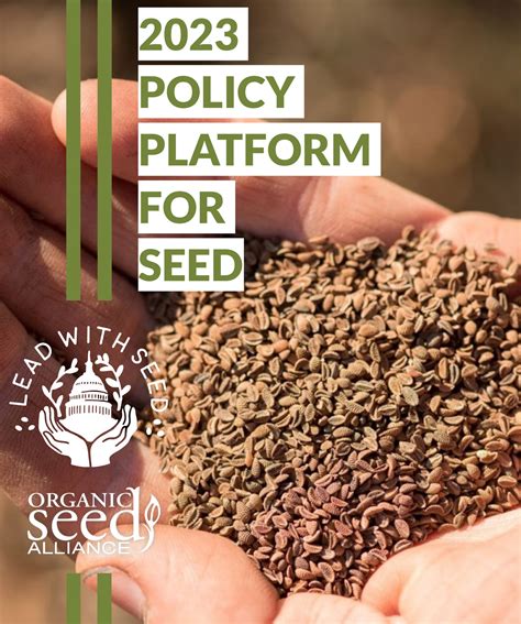 2023 Policy Platform for Seed - Organic Seed Alliance