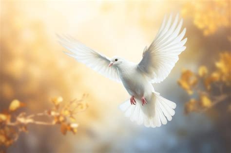 Premium AI Image | white dove on flight International Day of Peace