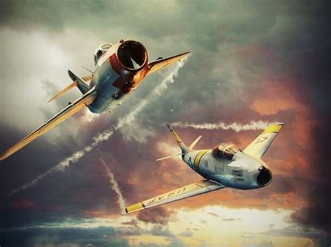 В Корейской войне на каждый сбитый F-86 «Сейбр» приходилось 14 сбитых ...