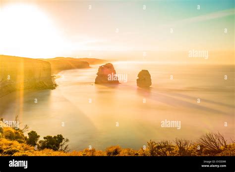 Twelve Apostles sunset Stock Photo - Alamy