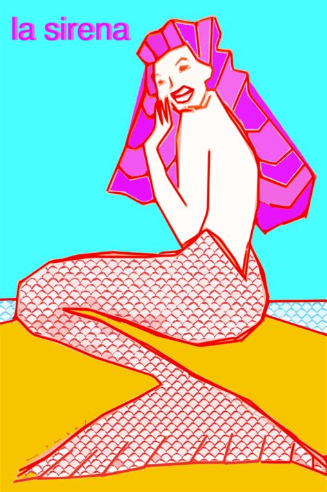 la sirena art print by Giraffes and Robots .com