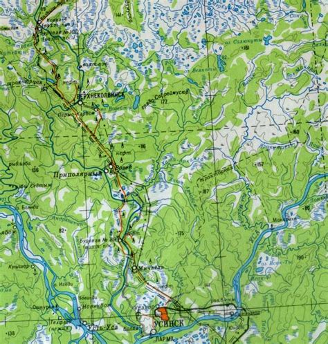 Топографические карты - Республика Коми - Карты городов - Усинск