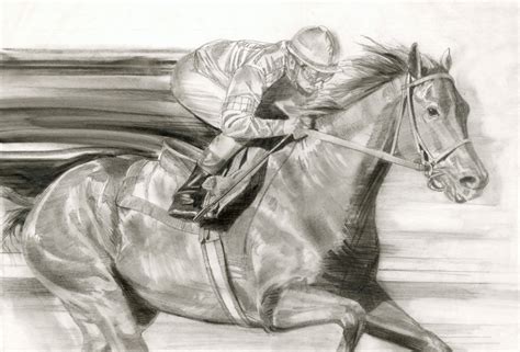 Race Horse Sketches at PaintingValley.com | Explore collection of Race ...