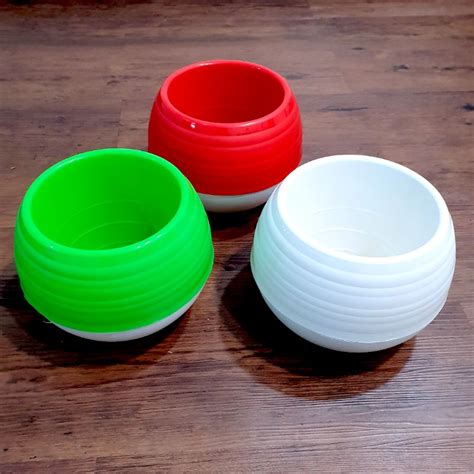 jual plastik pot bunga unik pot bola besar pot cantik pot unik shopee