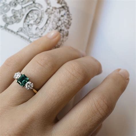 Vintage 1940s Cartier Emerald Engagement Ring | Vintage engagement ...