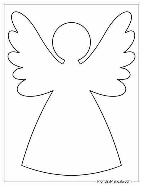 60 Angel Templates (Free PDF Printables) | Felt crafts christmas, Angel ...