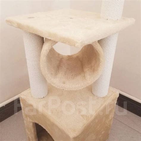 Домик для кошки, бежевый. Когтеточка. 93х30х30см. Новый, кошек, в ...