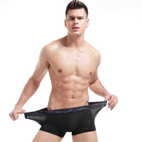 pack mens underwear ice silk panties boxer briefs comfortable gay
