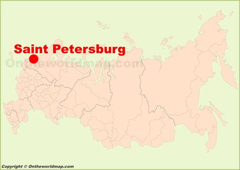 Saint Petersburg location on the Russia Map - Ontheworldmap.com