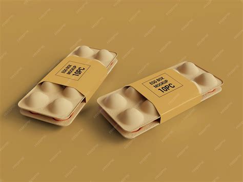 Premium PSD | Psd ecologic eggs packaging design mockup