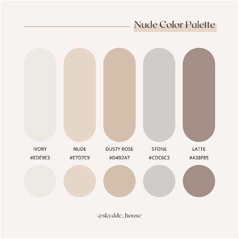 nude colour palette nude color palette hex color palette color