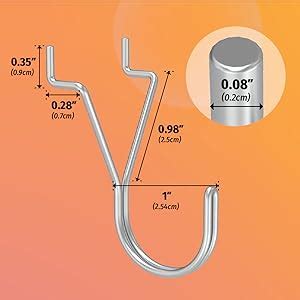 amazoncom huhole pegboard hooks  hook   silver hooks  pack