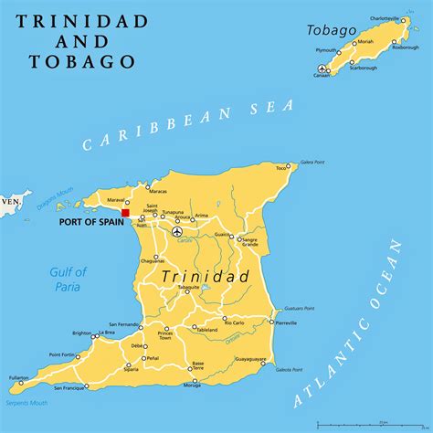 Mapas Imprimidos de Trinidad y Tobago con Posibilidad de Descargar