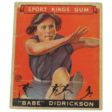 Lot Detail - Vintage Babe Zaharias Sports Kings Golf Card