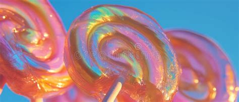 Colorful Rainbow Swirl Lollipops on Sticks Create a Delightful Visual Treat Stock Illustration ...