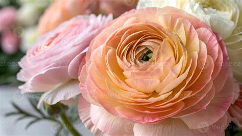 Ranunculus Flower Close-Up Detailed Photography for Wedding Decorators