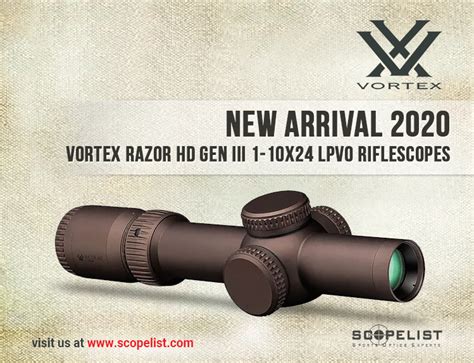 Vortex Razor HD Gen III 1-10x24 LPVO Riflescopes: New Arrival 2020 ...