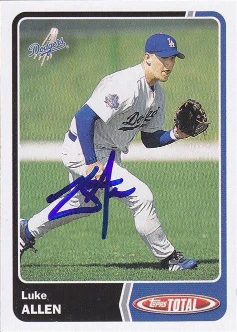 Autographed Cards: 2003 Topps Total, Luke Allen