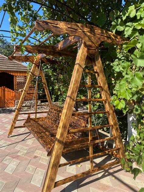 Индивидуальная качеля и кровать для сада