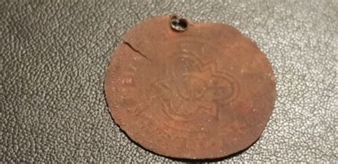 Unidentified copper Jetton 17/18 Hun.? uncleaned condition found in ...