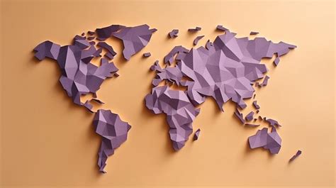 premium ai image paper world map