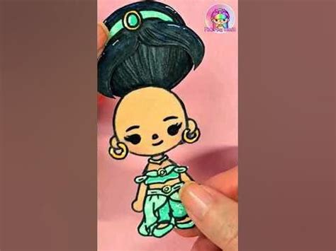 Jasmine Toca Boca Paper Crafts #shorts #paperdiy #tocalifeworld | Paper ...