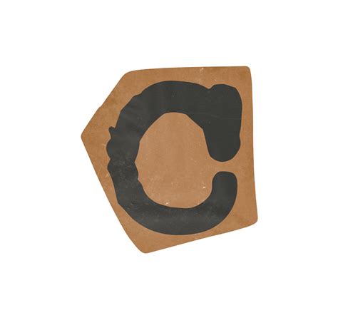 Vintage typewriter alphabet Letter C 18796678 PNG