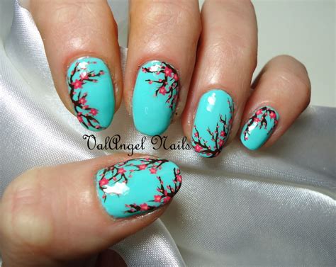 valangel nails art nail art cherry blossoms