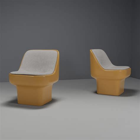 Set of Lounge Chairs by Douglas Deeds for Architectural Fiberglass Co