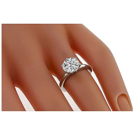 Tiffany and Co. 2.14 Carat Diamond Platinum Solitaire Engagement Ring ...