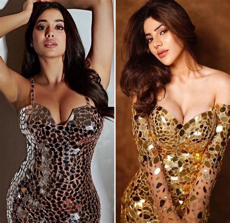 FilmyDoll — Janvi kapoor latest hot pics in one piece dress...