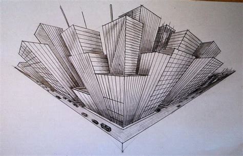 Buildings Perspective Drawing at GetDrawings | Free download