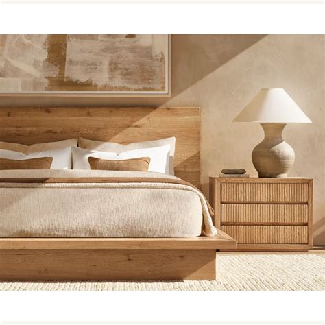 Restoration Hardware Reclaimed Oak Platform Bed - AptDeco