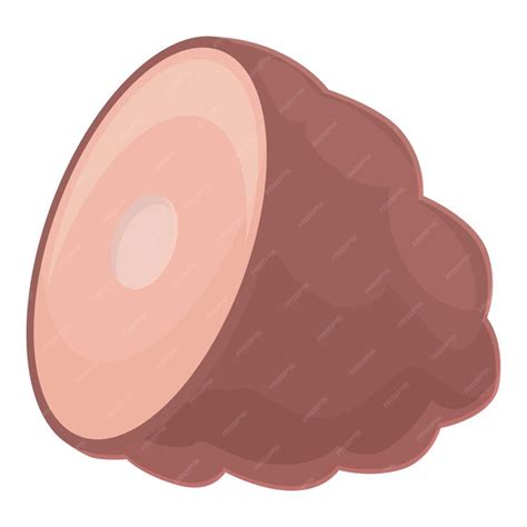 premium vector smoked ham icon cartoon vector pork filet beef meat