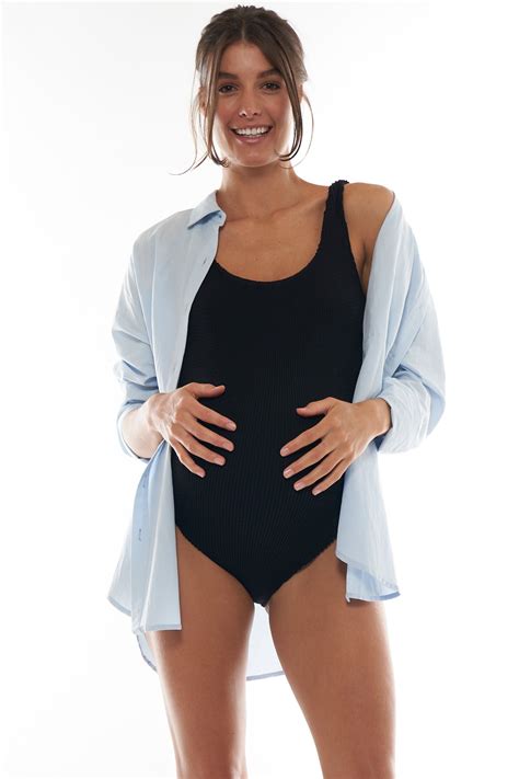 Maternity Swimwear - Black One-piece | Bae. | Maternity one piece, One
