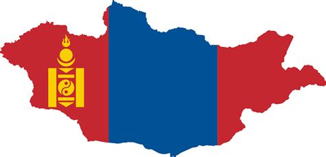 Clipart - Mongolia Flag Map