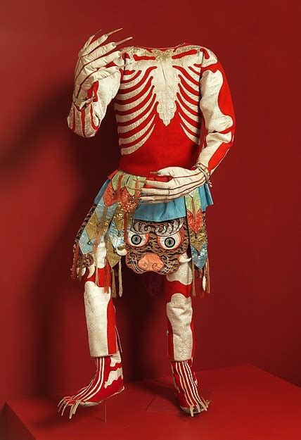 Skeleton Dance Costume with Stag Mask Date: late... - Virtual Artifacts