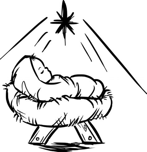 Manger Clipart Black And White | Free download on ClipArtMag
