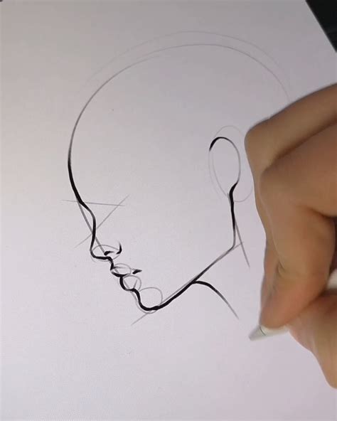 Rosto De Lado Desenho Simples - Rostos De Lado Desenho - RETOEDU