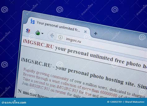 Ryazan, Russia - June 26, 2018: Homepage of Imgsrc Website on the ...