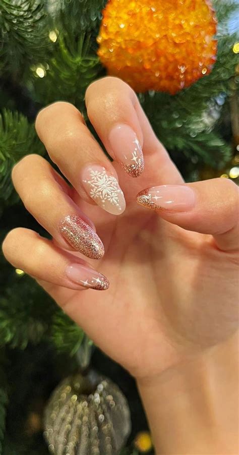 christmas holiday nails   festive  glitter textured