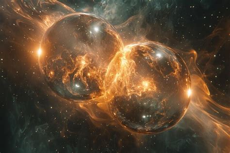 premium photo parallel worlds colliding   cosmic collision