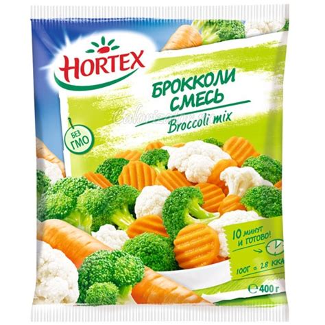 Овощная смесь Hortex брокколи - калорийность, полезные свойства, польза ...